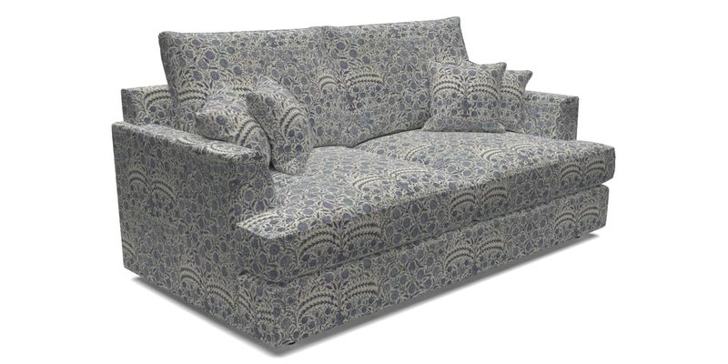 Slingsby 3 Seater Fitted Cover Sofa in Two Tone Plain Biscuit. Loose cover version available