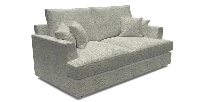 Slingsby 3 Seater Fitted Cover Sofa in Two Tone Plain Biscuit. Loose cover version available