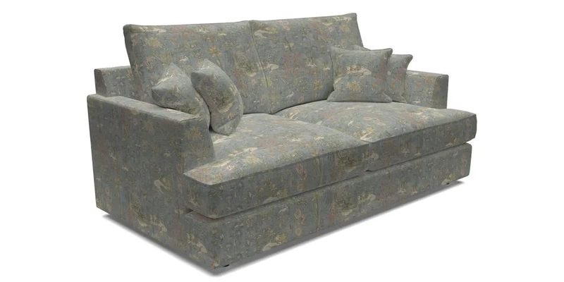 Slingsby 3 Seater Fitted Cover Sofa in Two Tone Plain Biscuit. Loose cover version available