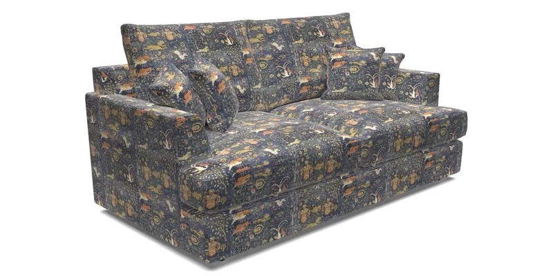 Slingsby 3 Seater Fitted Cover Sofa in Two Tone Plain Biscuit. Loose cover version available