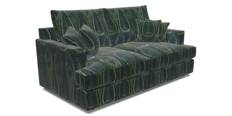 Slingsby 3 Seater Fitted Cover Sofa in Two Tone Plain Biscuit. Loose cover version available