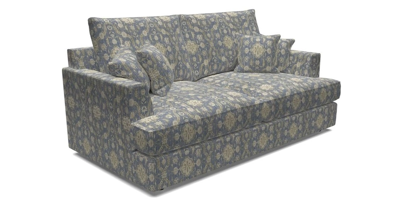 Slingsby 3 Seater Fitted Cover Sofa in Two Tone Plain Biscuit. Loose cover version available