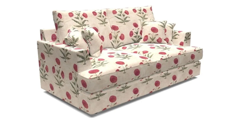 Slingsby 3 Seater Fitted Cover Sofa in Two Tone Plain Biscuit. Loose cover version available