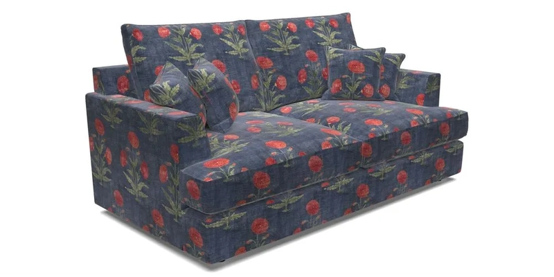 Slingsby 3 Seater Fitted Cover Sofa in Two Tone Plain Biscuit. Loose cover version available