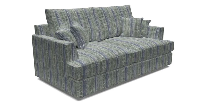 Slingsby 3 Seater Fitted Cover Sofa in Two Tone Plain Biscuit. Loose cover version available