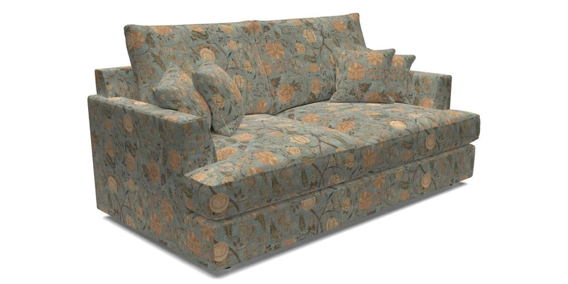 Slingsby 3 Seater Fitted Cover Sofa in Two Tone Plain Biscuit. Loose cover version available