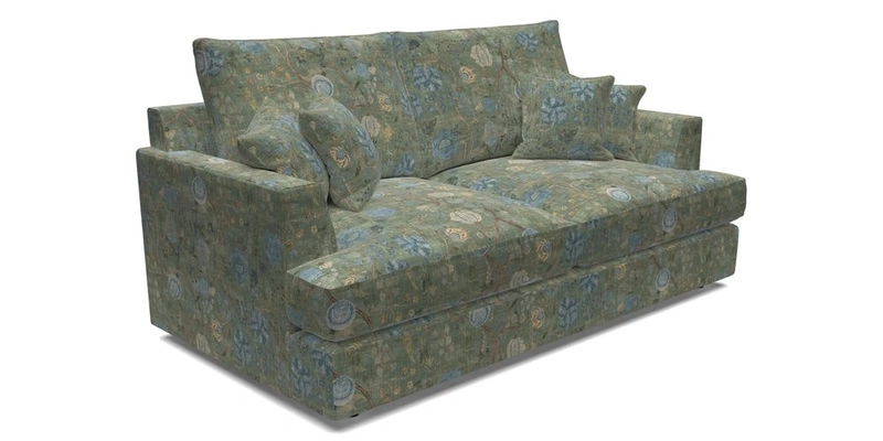 Slingsby 3 Seater Fitted Cover Sofa in Two Tone Plain Biscuit. Loose cover version available
