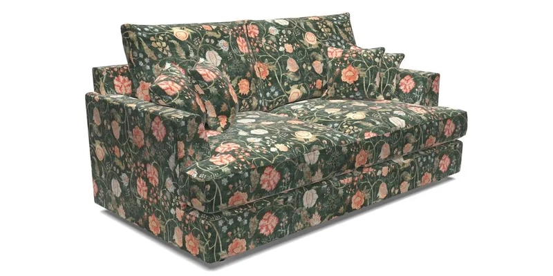 Slingsby 3 Seater Fitted Cover Sofa in Two Tone Plain Biscuit. Loose cover version available