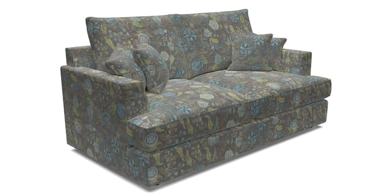 Slingsby 3 Seater Fitted Cover Sofa in Two Tone Plain Biscuit. Loose cover version available