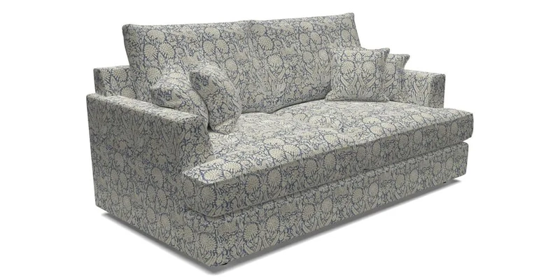 Slingsby 3 Seater Fitted Cover Sofa in Two Tone Plain Biscuit. Loose cover version available
