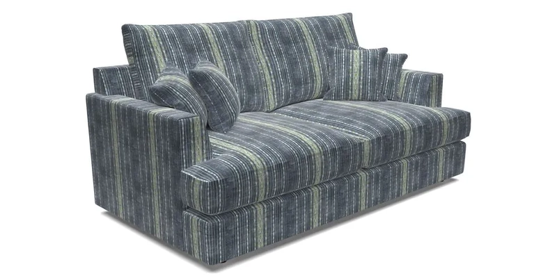 Slingsby 3 Seater Fitted Cover Sofa in Two Tone Plain Biscuit. Loose cover version available