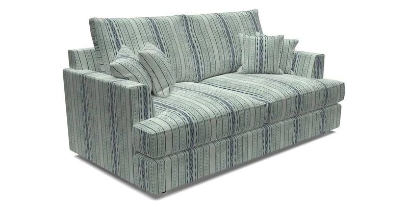 Slingsby 3 Seater Fitted Cover Sofa in Two Tone Plain Biscuit. Loose cover version available