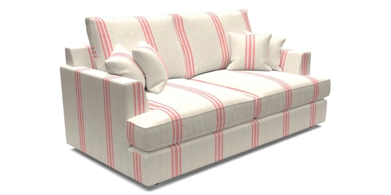 Slingsby 3 Seater Fitted Cover Sofa in Two Tone Plain Biscuit. Loose cover version available