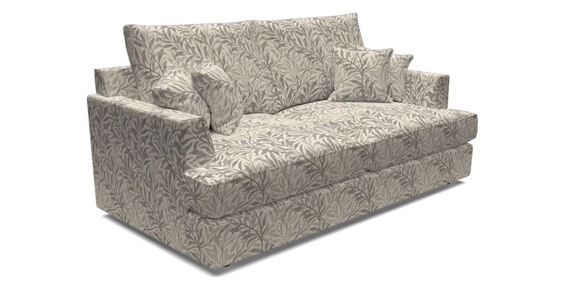 Slingsby 3 Seater Fitted Cover Sofa in Two Tone Plain Biscuit. Loose cover version available