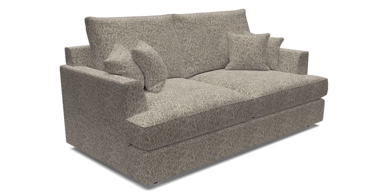 Slingsby 3 Seater Fitted Cover Sofa in Two Tone Plain Biscuit. Loose cover version available