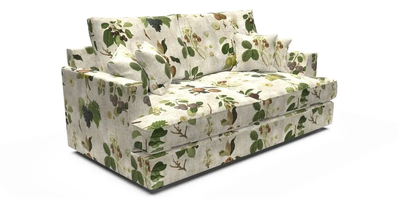Slingsby 3 Seater Fitted Cover Sofa in Two Tone Plain Biscuit. Loose cover version available