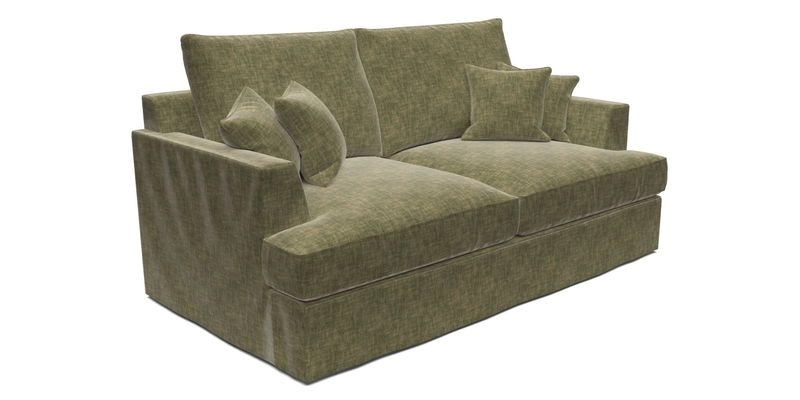 Slingsby 3 Seater Fitted Cover Sofa in Two Tone Plain Biscuit. Loose cover version available