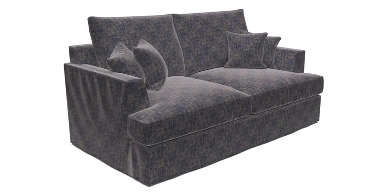 Slingsby 3 Seater Fitted Cover Sofa in Two Tone Plain Biscuit. Loose cover version available