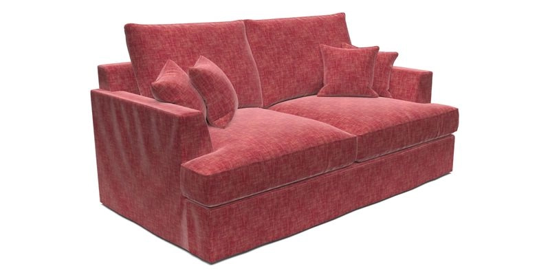 Slingsby 3 Seater Fitted Cover Sofa in Two Tone Plain Biscuit. Loose cover version available