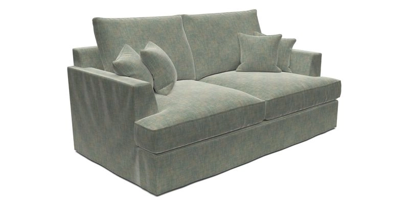 Slingsby 3 Seater Fitted Cover Sofa in Two Tone Plain Biscuit. Loose cover version available