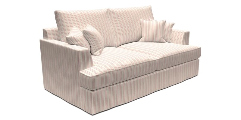 Slingsby 3 Seater Fitted Cover Sofa in Two Tone Plain Biscuit. Loose cover version available