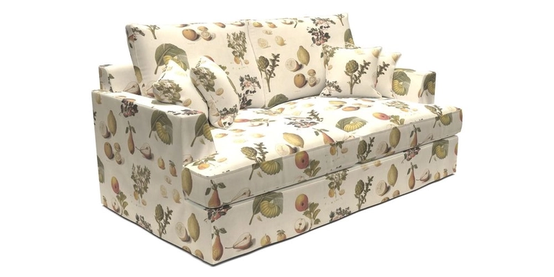 Slingsby 3 Seater Fitted Cover Sofa in Two Tone Plain Biscuit. Loose cover version available