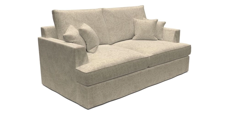 Slingsby 3 Seater Fitted Cover Sofa in Two Tone Plain Biscuit. Loose cover version available