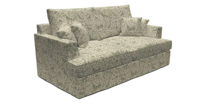 Slingsby 3 Seater Fitted Cover Sofa in Two Tone Plain Biscuit. Loose cover version available
