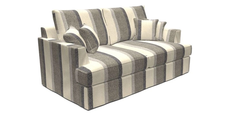Slingsby 3 Seater Fitted Cover Sofa in Two Tone Plain Biscuit. Loose cover version available