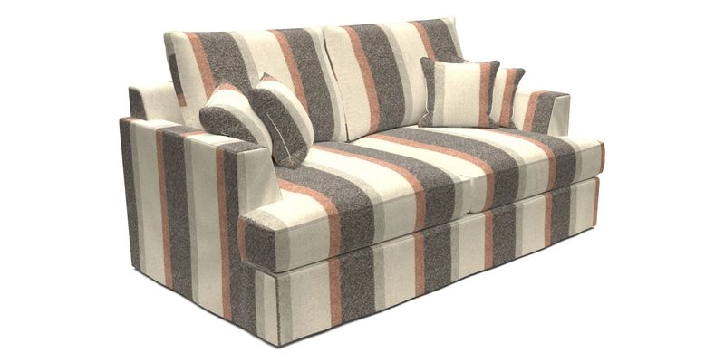 Slingsby 3 Seater Fitted Cover Sofa in Two Tone Plain Biscuit. Loose cover version available