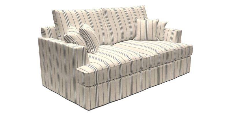 Slingsby 3 Seater Fitted Cover Sofa in Two Tone Plain Biscuit. Loose cover version available