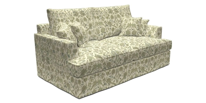 Slingsby 3 Seater Fitted Cover Sofa in Two Tone Plain Biscuit. Loose cover version available