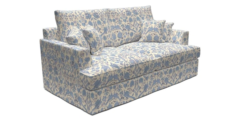 Slingsby 3 Seater Fitted Cover Sofa in Two Tone Plain Biscuit. Loose cover version available