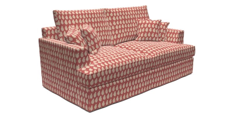 Slingsby 3 Seater Fitted Cover Sofa in Two Tone Plain Biscuit. Loose cover version available