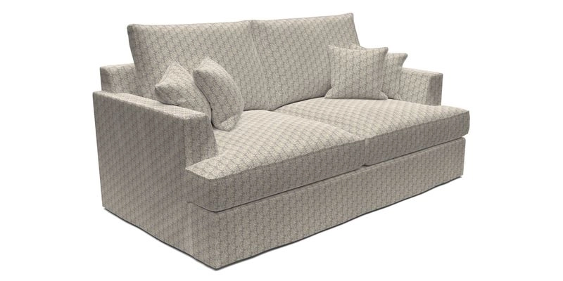 Slingsby 3 Seater Fitted Cover Sofa in Two Tone Plain Biscuit. Loose cover version available