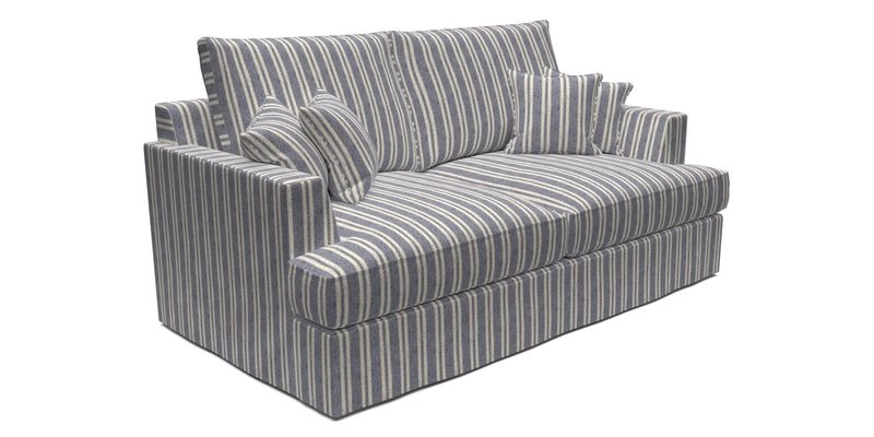 Slingsby 3 Seater Fitted Cover Sofa in Two Tone Plain Biscuit. Loose cover version available