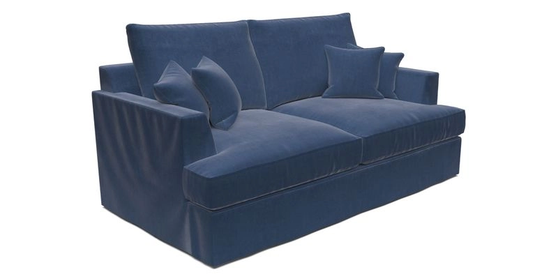 Slingsby 3 Seater Fitted Cover Sofa in Two Tone Plain Biscuit. Loose cover version available