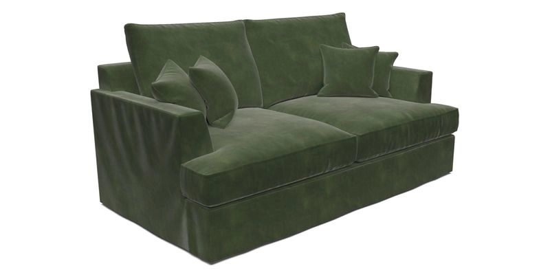Slingsby 3 Seater Fitted Cover Sofa in Two Tone Plain Biscuit. Loose cover version available