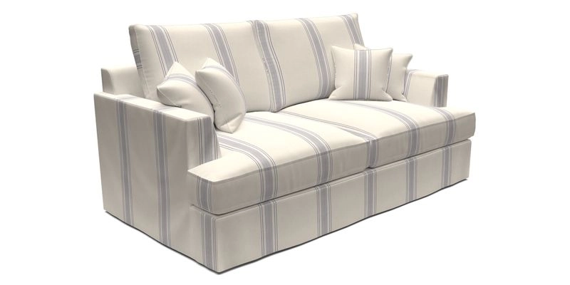 Slingsby 3 Seater Fitted Cover Sofa in Two Tone Plain Biscuit. Loose cover version available