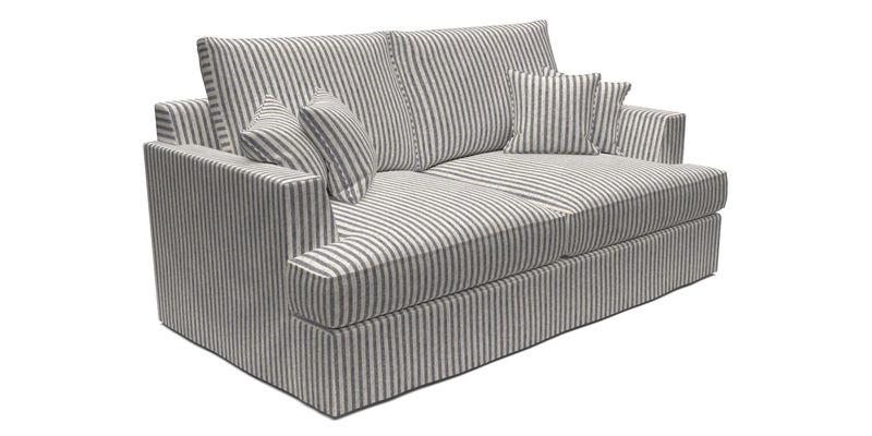 Slingsby 3 Seater Fitted Cover Sofa in Two Tone Plain Biscuit. Loose cover version available