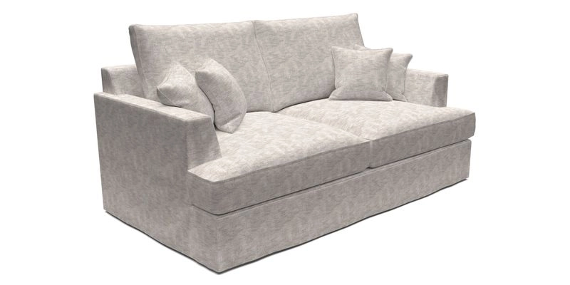 Slingsby 3 Seater Fitted Cover Sofa in Two Tone Plain Biscuit. Loose cover version available