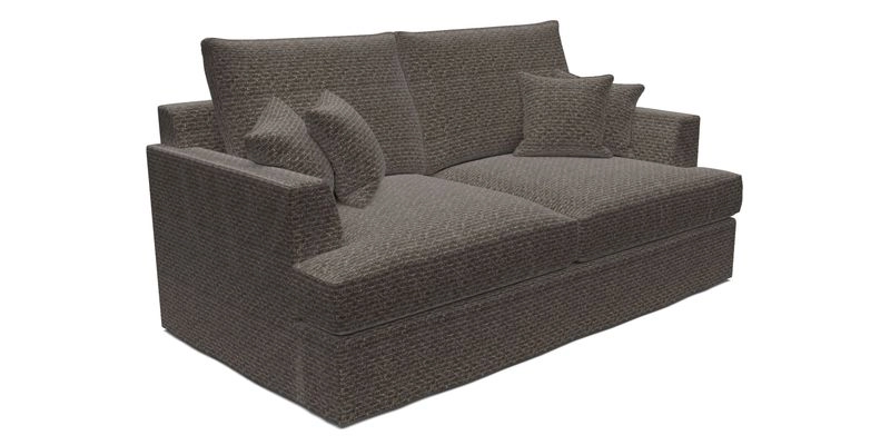 Slingsby 3 Seater Fitted Cover Sofa in Two Tone Plain Biscuit. Loose cover version available