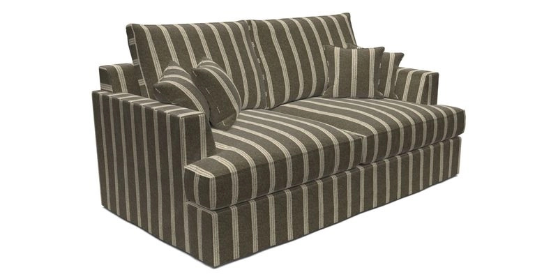 Slingsby 3 Seater Fitted Cover Sofa in Two Tone Plain Biscuit. Loose cover version available