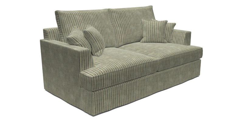 Slingsby 3 Seater Fitted Cover Sofa in Two Tone Plain Biscuit. Loose cover version available