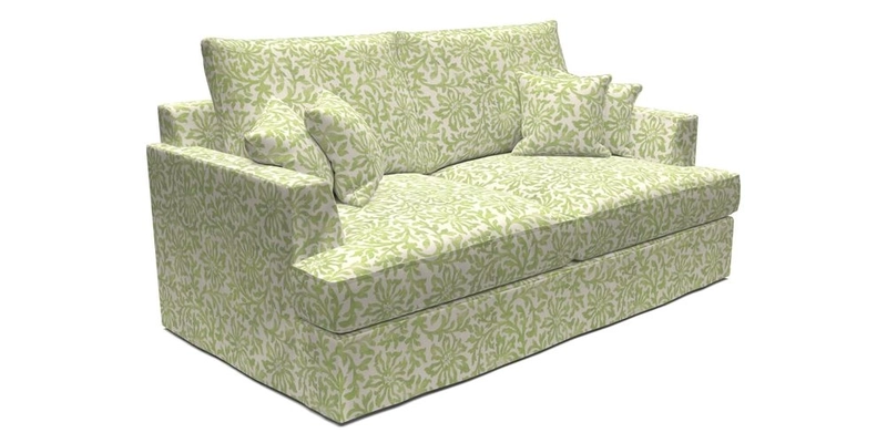 Slingsby 3 Seater Fitted Cover Sofa in Two Tone Plain Biscuit. Loose cover version available