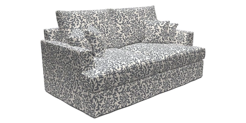 Slingsby 3 Seater Fitted Cover Sofa in Two Tone Plain Biscuit. Loose cover version available