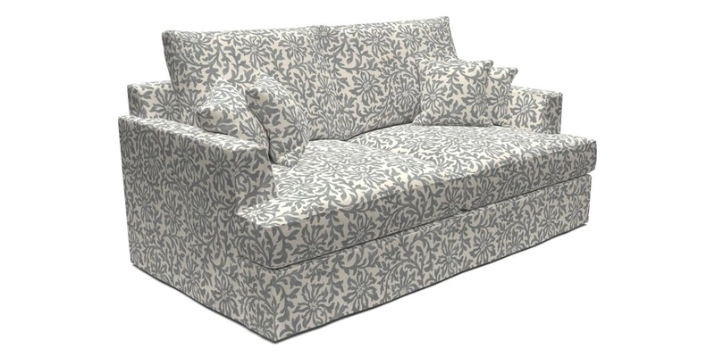 Slingsby 3 Seater Fitted Cover Sofa in Two Tone Plain Biscuit. Loose cover version available
