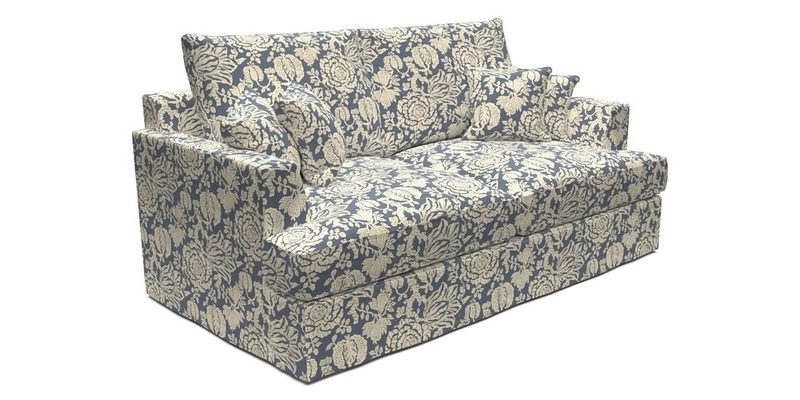 Slingsby 3 Seater Fitted Cover Sofa in Two Tone Plain Biscuit. Loose cover version available