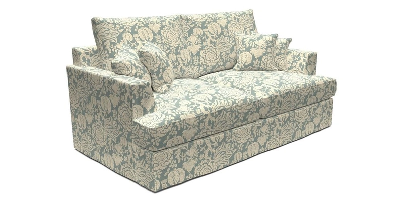 Slingsby 3 Seater Fitted Cover Sofa in Two Tone Plain Biscuit. Loose cover version available