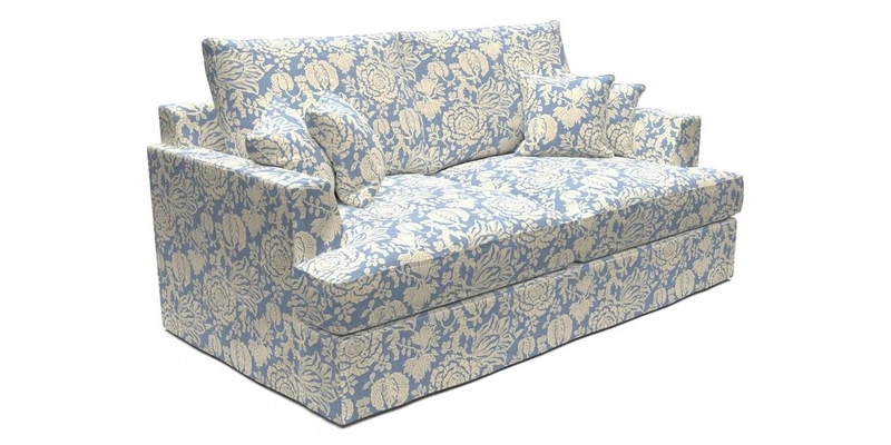 Slingsby 3 Seater Fitted Cover Sofa in Two Tone Plain Biscuit. Loose cover version available